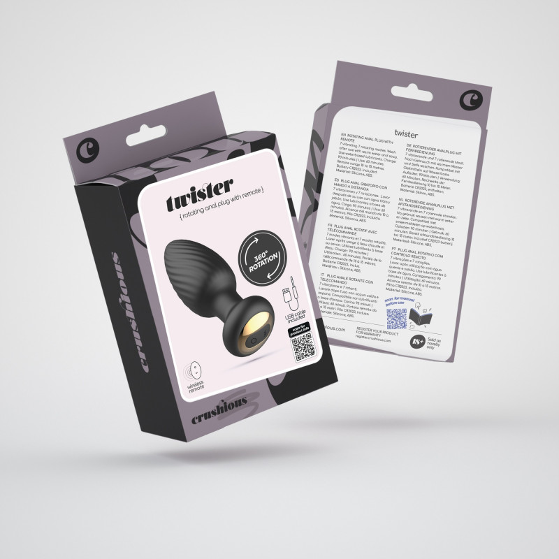 Plug Anal Giratorio Twister con Control Remoto Crushious