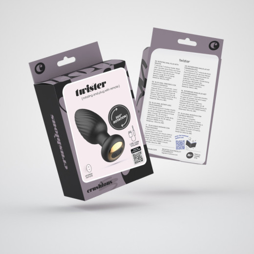 Plug Anal Giratorio Twister con Control Remoto Crushious
