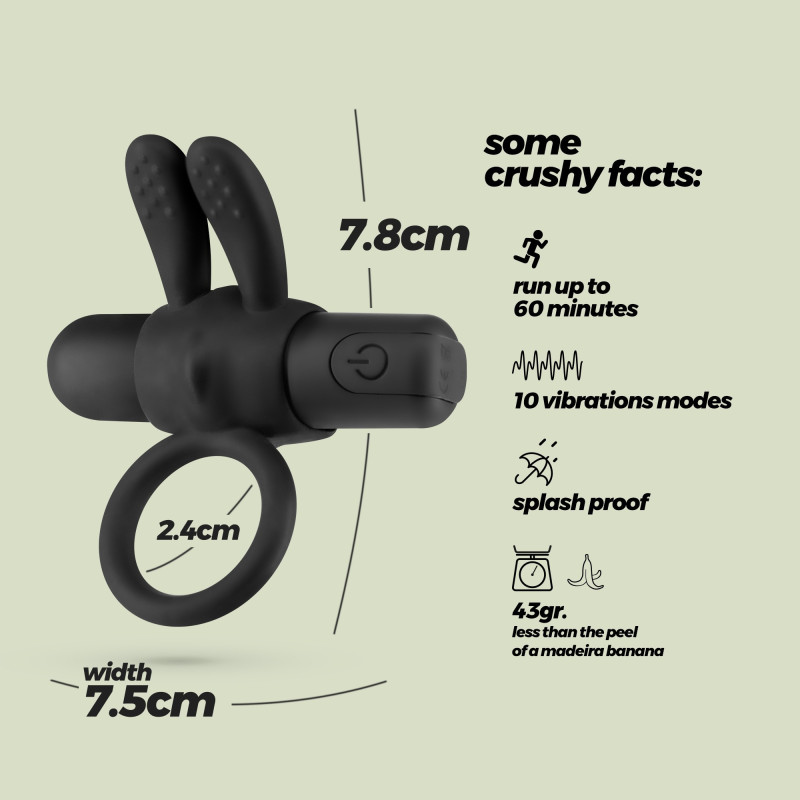 Anillo para el Pene Wonka con Bala Vibradora Recargable Crushious