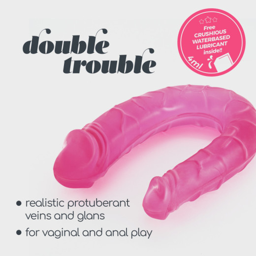 Dildo Doble Double Trouble Rosa Crushious