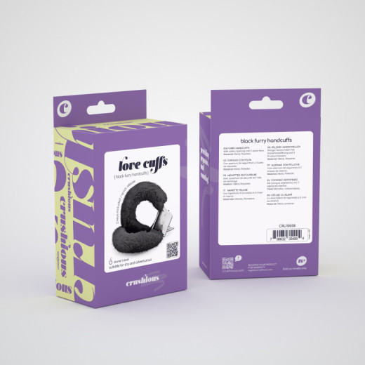 Esposas de Peluche Love Cuffs Negras Crushious