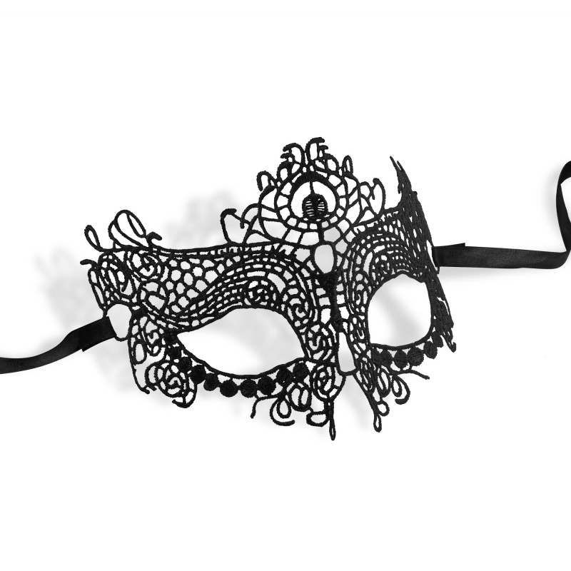 Antifaz de Encaje Negro Mystica Crushious