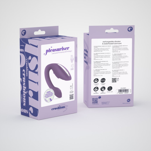 Vibrador Recargable Pleasuriser con Control Remoto y Lubricante Base Agua Gratis Crushious