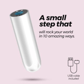 Bala Vibradora Recargable USB Quackers Blanca Crushious
