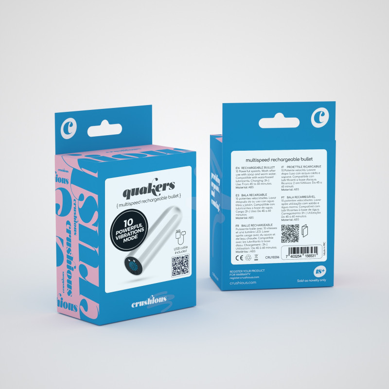 Bala Vibradora Recargable USB Quackers Blanca Crushious