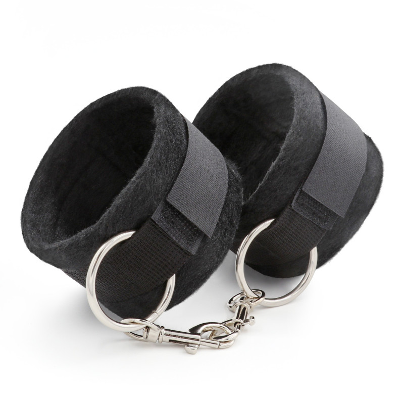 Esposas de Velcro Tough Love con Cadena Extra de 40 cm Negras Crushious