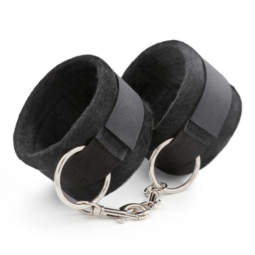 Esposas de Velcro Tough Love con Cadena Extra de 40 cm Negras Crushious