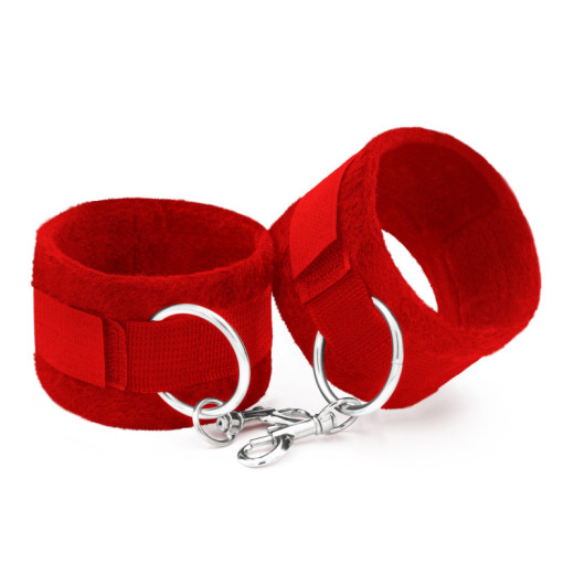 Esposas de Velcro Tough Love con Cadena Extra de 40 cm Rojas Crushious