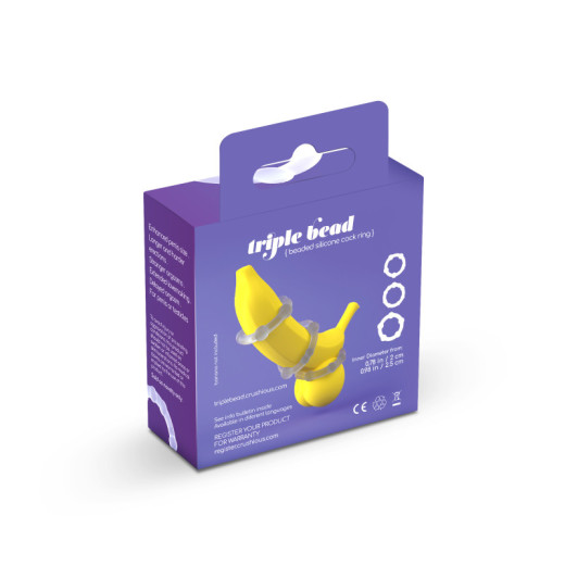 Set de Anillos para el Pene Triple Bead Transparente Crushious