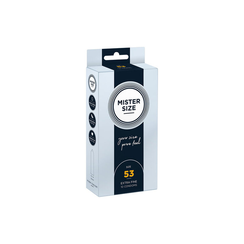 MISTER SIZE - PRESERVATIVOS TALLA M 53 MM (10 UNIDADES)