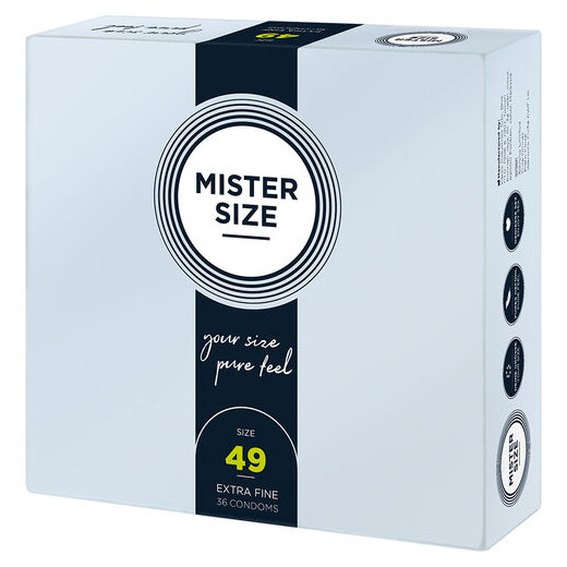 MISTER SIZE - PRESERVATIVOS TALLA S 49 MM (36 UNIDADES)