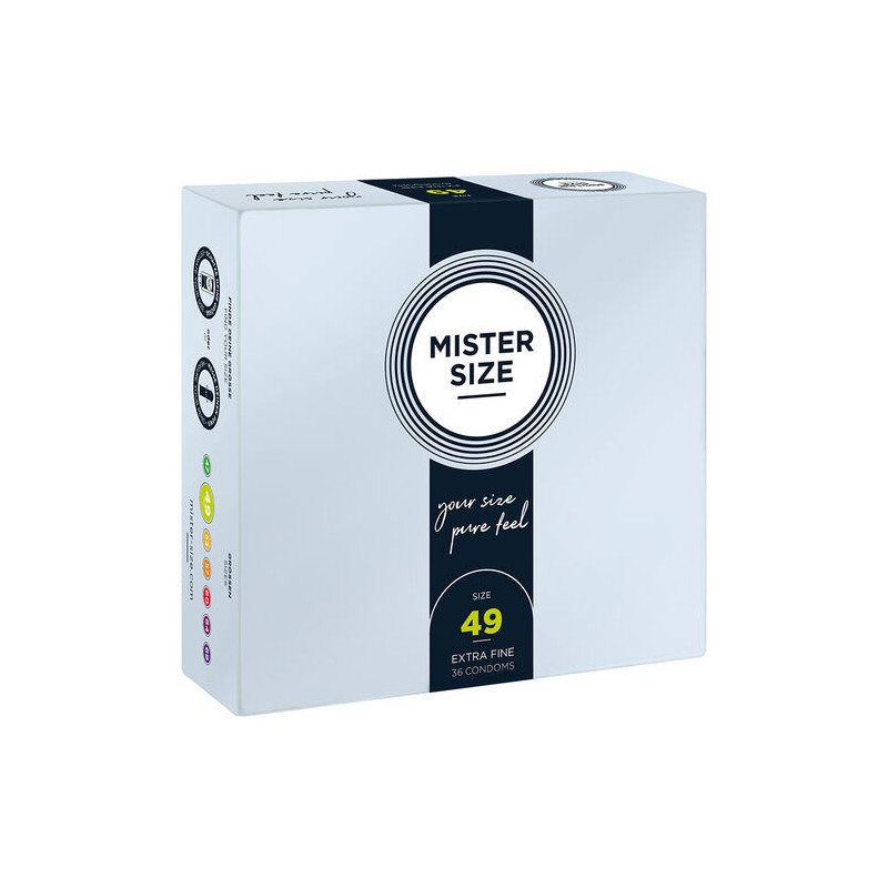 MISTER SIZE - PRESERVATIVOS TALLA S 49 MM (36 UNIDADES)