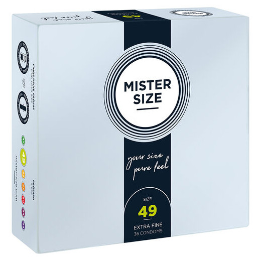 MISTER SIZE - PRESERVATIVOS TALLA S 49 MM (36 UNIDADES)