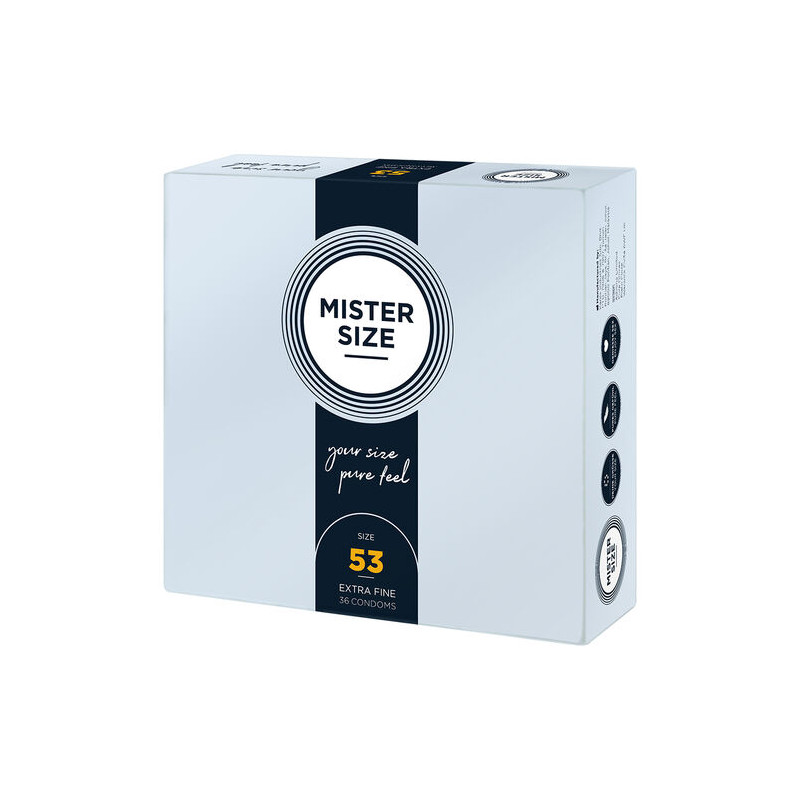 MISTER SIZE - PRESERVATIVOS TALLA M 53 MM (36 UNIDADES)