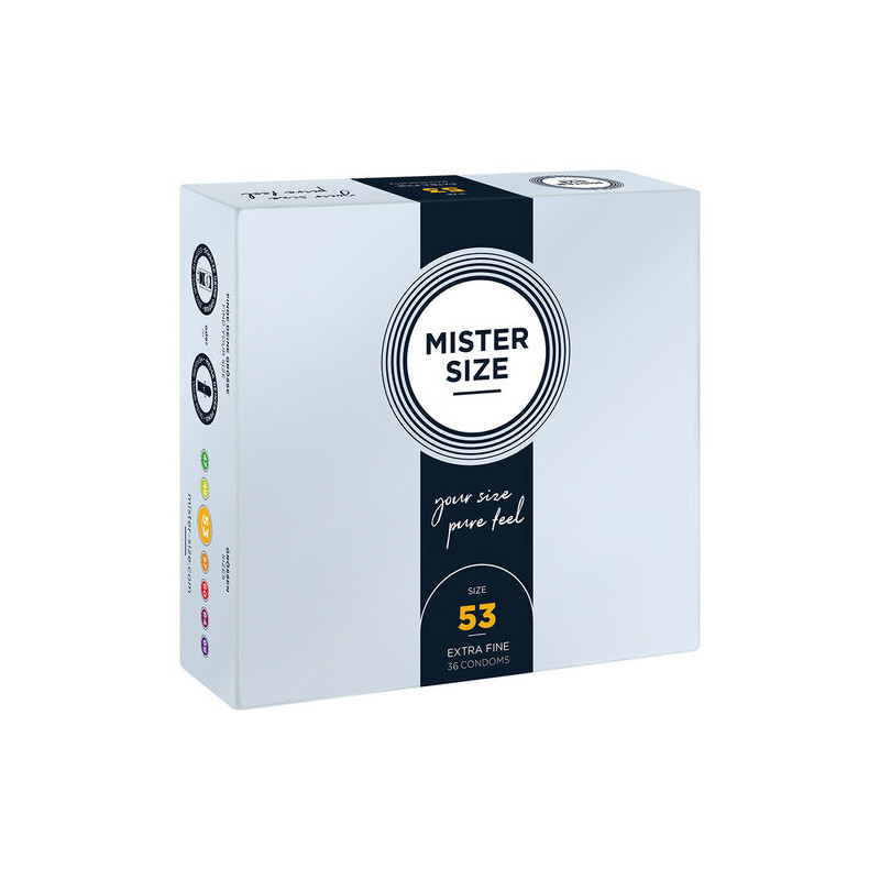 MISTER SIZE - PRESERVATIVOS TALLA M 53 MM (36 UNIDADES)
