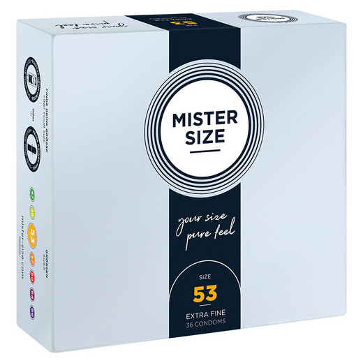 MISTER SIZE - PRESERVATIVOS TALLA M 53 MM (36 UNIDADES)
