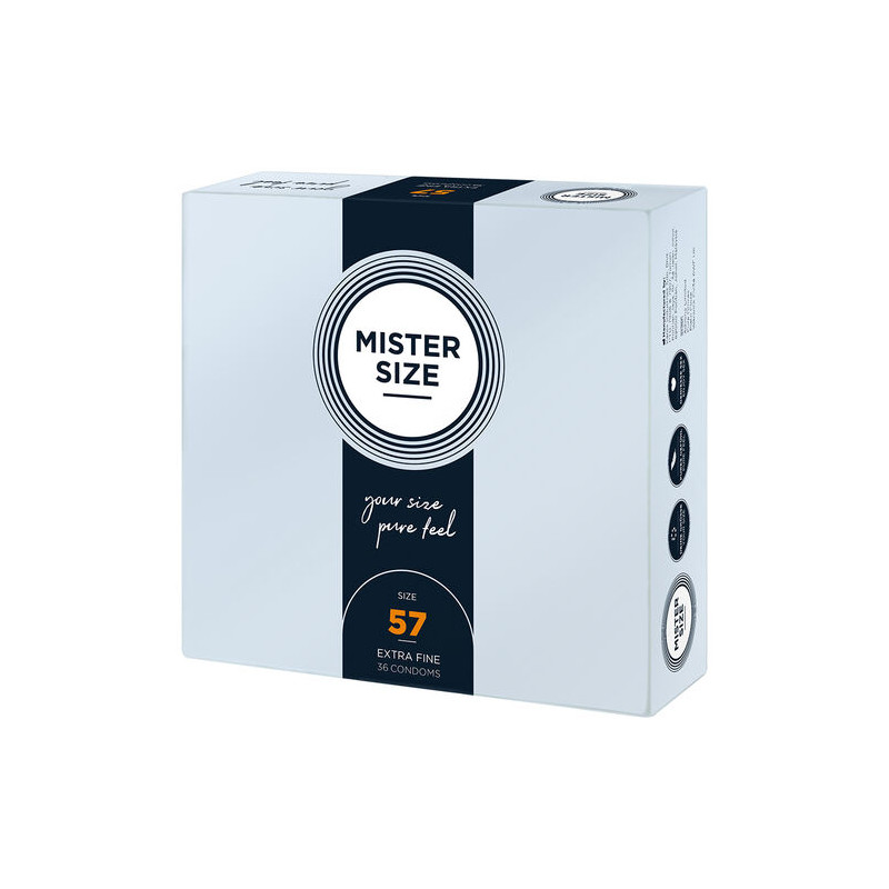 MISTER SIZE - PRESERVATIVOS TALLA L 57 MM (36 UNIDADES)