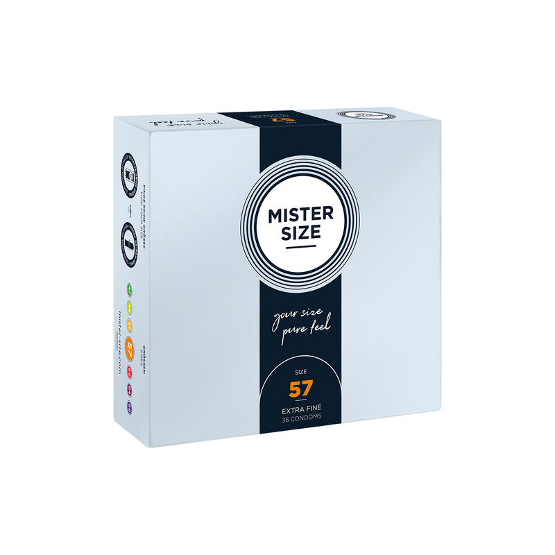 MISTER SIZE - PRESERVATIVOS TALLA L 57 MM (36 UNIDADES)