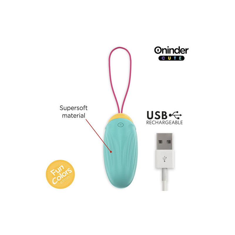 ONINDER CUTE - LOVE PLEASURE HUEVO VIBRO-GEMAS ROTADORAS SILICONA - APP MUNDIAL GRATUITA