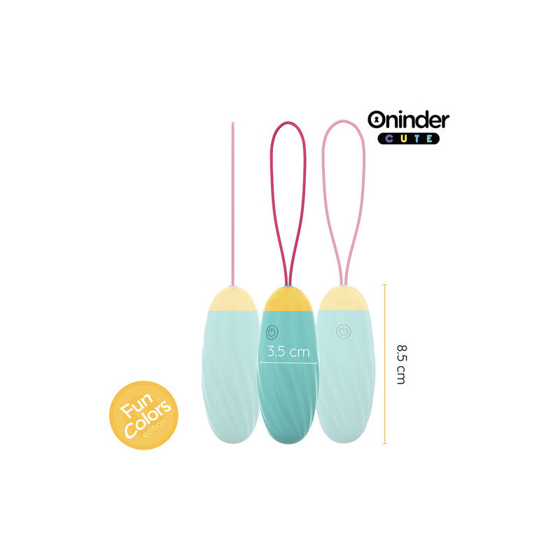 ONINDER CUTE - LOVE PLEASURE HUEVO VIBRO-GEMAS ROTADORAS SILICONA - APP MUNDIAL GRATUITA