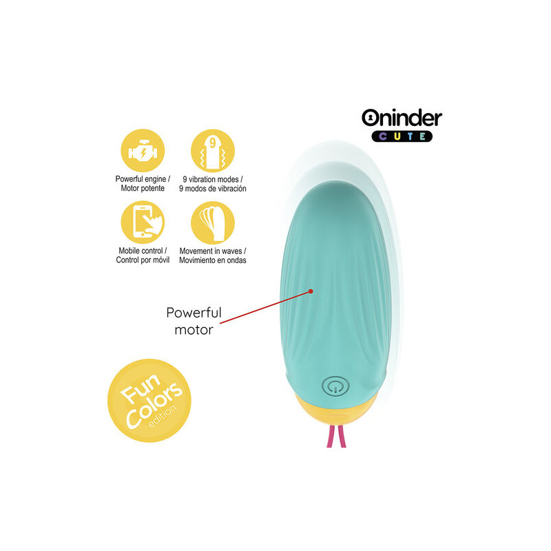 ONINDER CUTE - LOVE PLEASURE HUEVO VIBRO-GEMAS ROTADORAS SILICONA - APP MUNDIAL GRATUITA