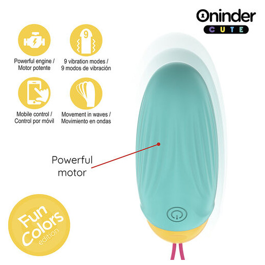 ONINDER CUTE - LOVE PLEASURE HUEVO VIBRO-GEMAS ROTADORAS SILICONA - APP MUNDIAL GRATUITA