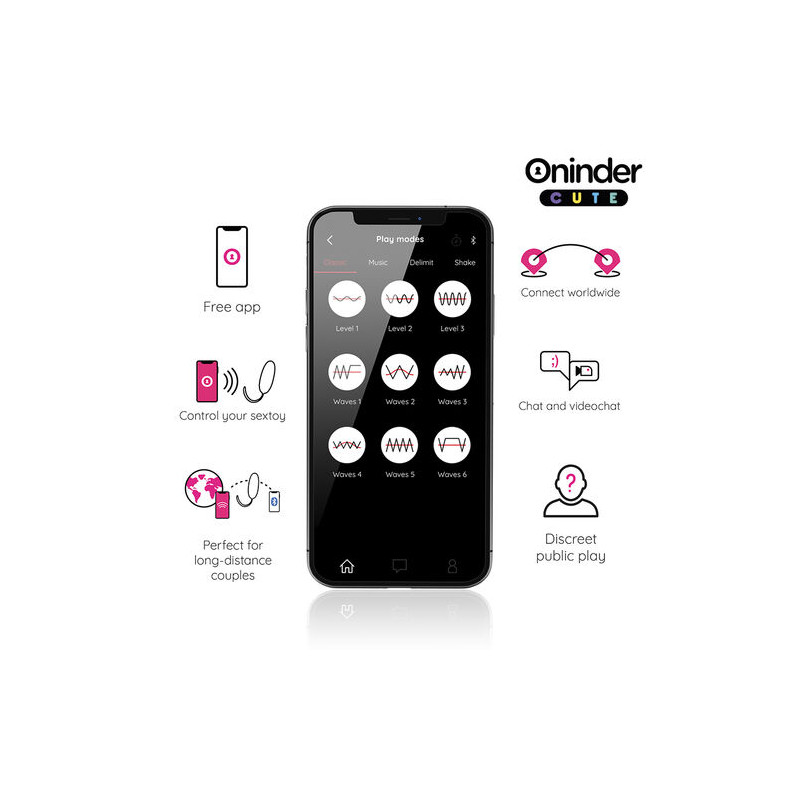 ONINDER CUTE - LOVE PLEASURE HUEVO VIBRO-WAVE TAPPING SILICONA - APP MUNDIAL GRATUITA