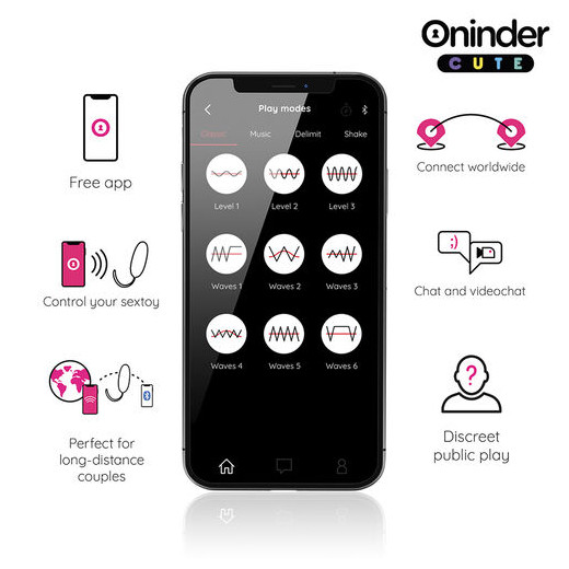 ONINDER CUTE - LOVE PLEASURE HUEVO VIBRO-WAVE TAPPING SILICONA - APP MUNDIAL GRATUITA