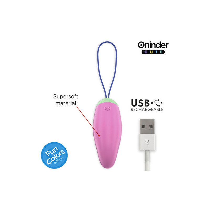 ONINDER CUTE - LOVE PLEASURE HUEVO VIBRO-ROTADOR 360 SILICONA - APP MUNDIAL GRATUITA