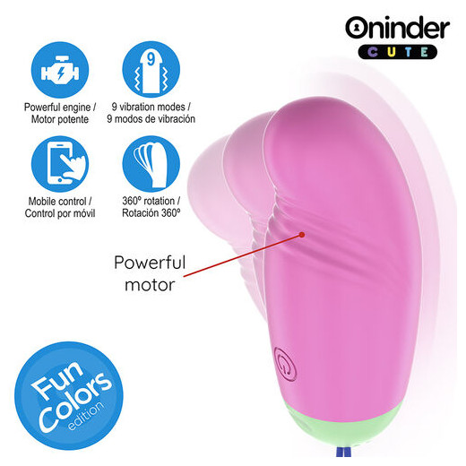 ONINDER CUTE - LOVE PLEASURE HUEVO VIBRO-ROTADOR 360 SILICONA - APP MUNDIAL GRATUITA