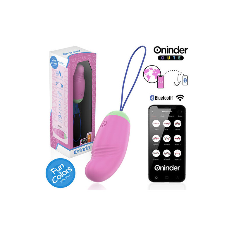 ONINDER CUTE - LOVE PLEASURE HUEVO VIBRO-ROTADOR 360 SILICONA - APP MUNDIAL GRATUITA