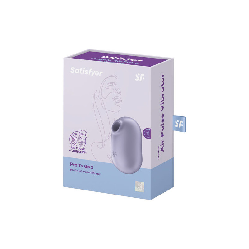 SATISFYER - PRO TO GO 2 ESTIMULADOR Y VIBRADOR DOBLE VIOLETA
