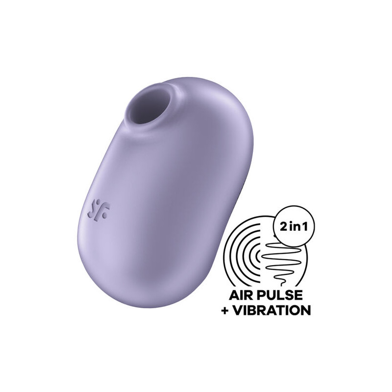 SATISFYER - PRO TO GO 2 ESTIMULADOR Y VIBRADOR DOBLE VIOLETA