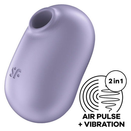 SATISFYER - PRO TO GO 2 ESTIMULADOR Y VIBRADOR DOBLE VIOLETA