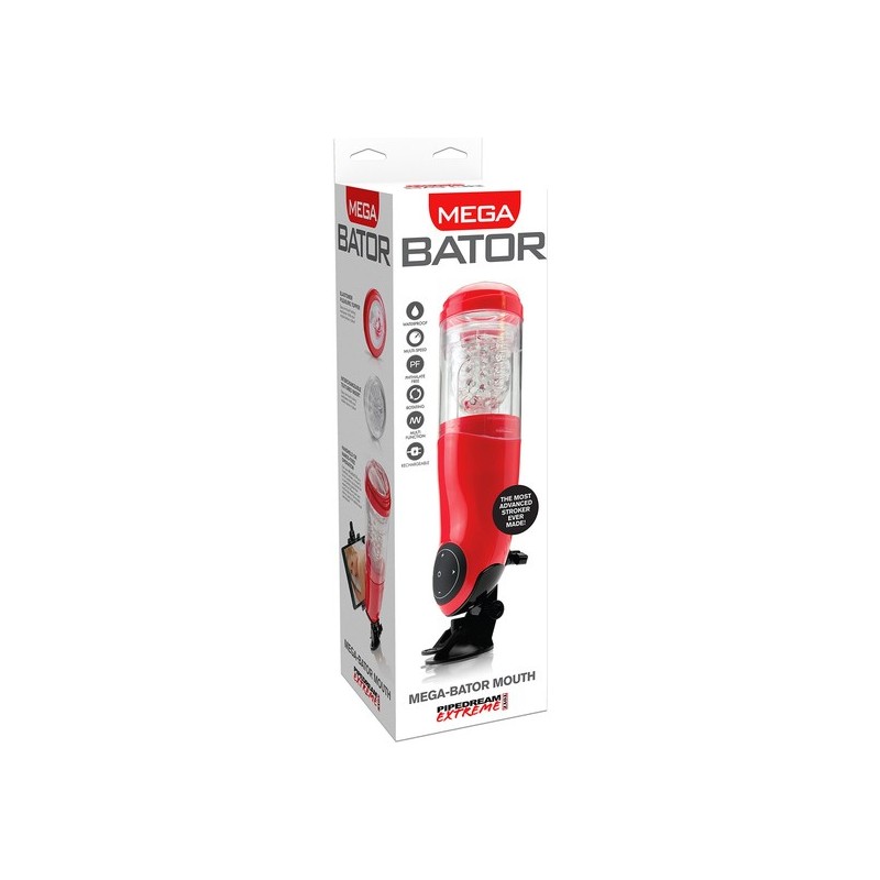PDX MEGA BATOR USB MASTURBADOR MASCULINO BOCA ROJO