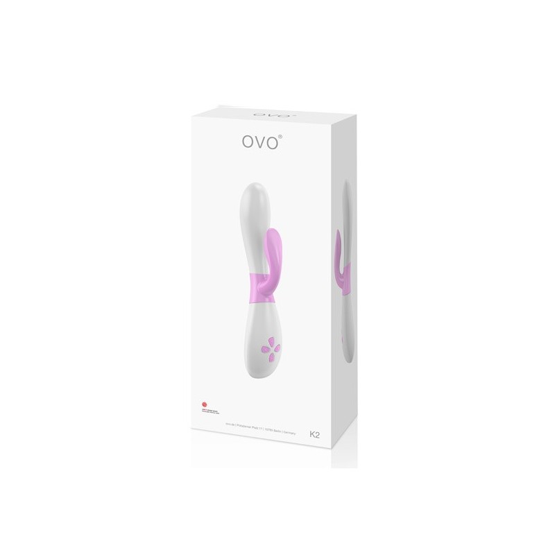 OVO K2 VIBRADOR CONEJITO BLANCO/ROSA