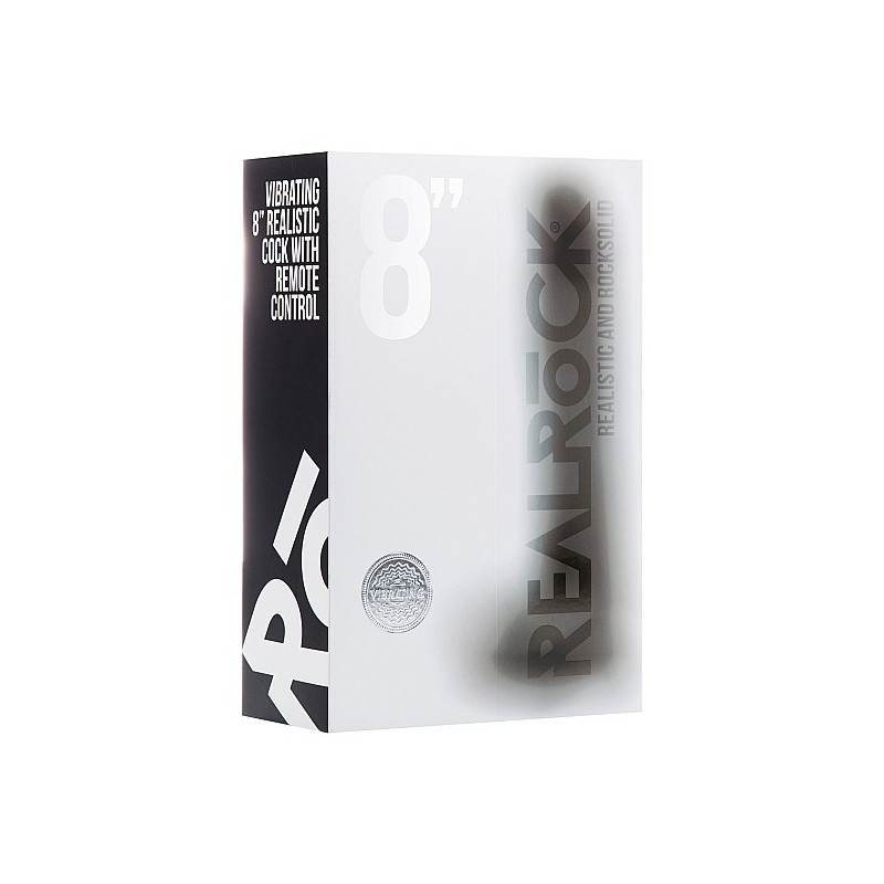 REALROCK PENE VIBRADOR CON ESCROTO 20 CM NEGRO